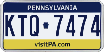 PA license plate KTQ7474