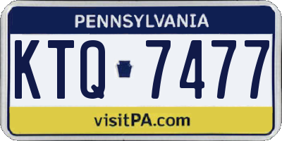 PA license plate KTQ7477