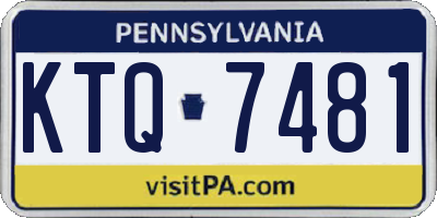 PA license plate KTQ7481