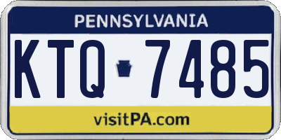 PA license plate KTQ7485