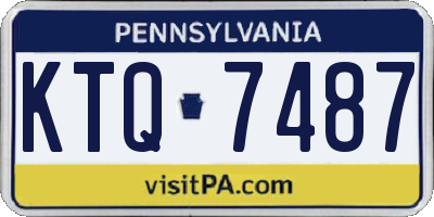 PA license plate KTQ7487