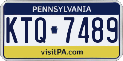 PA license plate KTQ7489