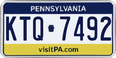 PA license plate KTQ7492
