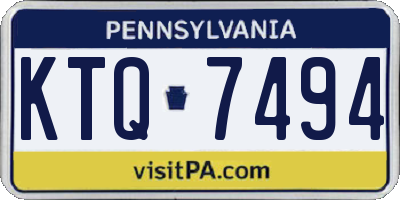 PA license plate KTQ7494
