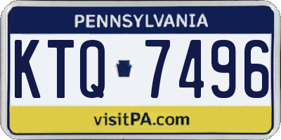 PA license plate KTQ7496