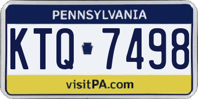 PA license plate KTQ7498