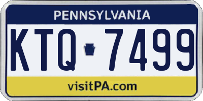 PA license plate KTQ7499