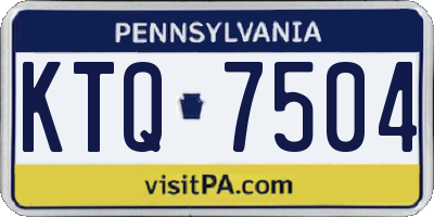 PA license plate KTQ7504