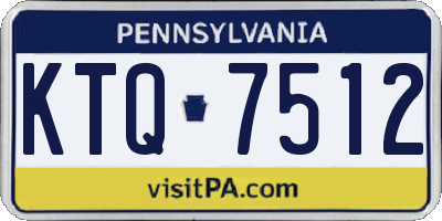 PA license plate KTQ7512