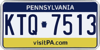 PA license plate KTQ7513