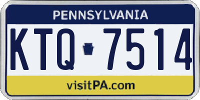 PA license plate KTQ7514