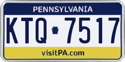 PA license plate KTQ7517