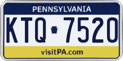 PA license plate KTQ7520