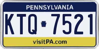 PA license plate KTQ7521