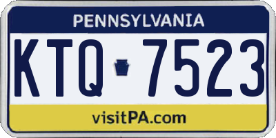 PA license plate KTQ7523