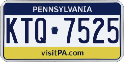 PA license plate KTQ7525