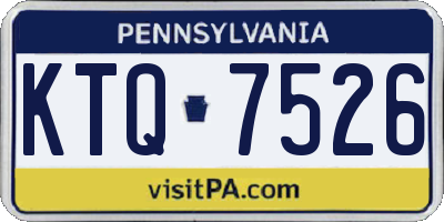 PA license plate KTQ7526