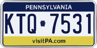 PA license plate KTQ7531
