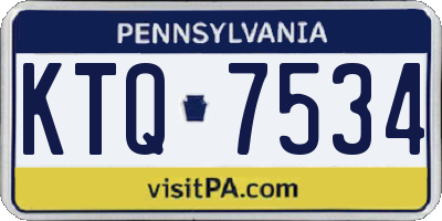 PA license plate KTQ7534