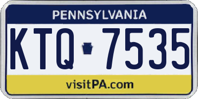 PA license plate KTQ7535