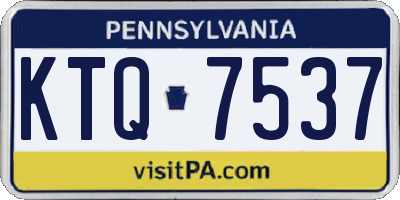 PA license plate KTQ7537