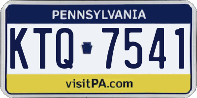 PA license plate KTQ7541