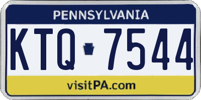 PA license plate KTQ7544