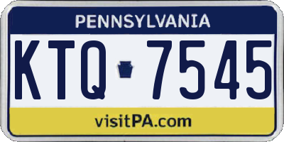PA license plate KTQ7545