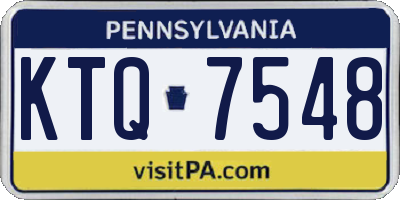 PA license plate KTQ7548