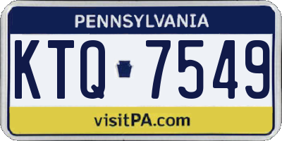 PA license plate KTQ7549