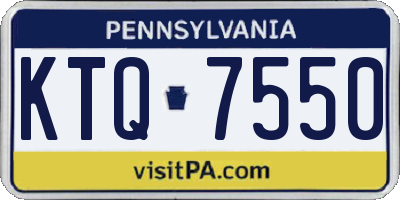 PA license plate KTQ7550