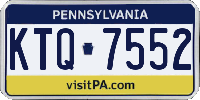 PA license plate KTQ7552