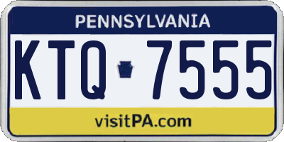 PA license plate KTQ7555