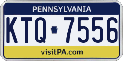 PA license plate KTQ7556