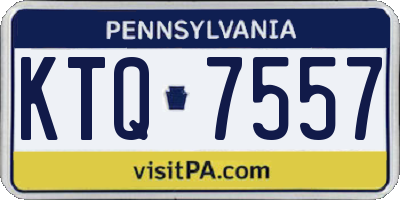 PA license plate KTQ7557
