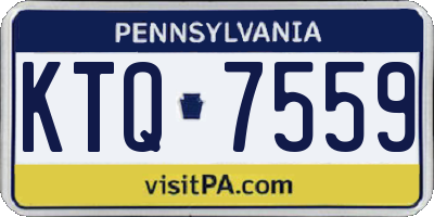 PA license plate KTQ7559