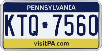 PA license plate KTQ7560