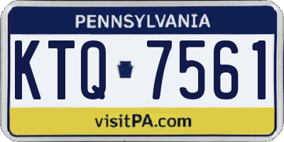 PA license plate KTQ7561