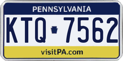 PA license plate KTQ7562