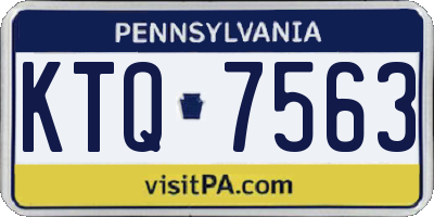 PA license plate KTQ7563