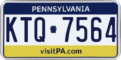 PA license plate KTQ7564
