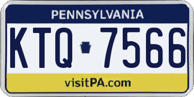 PA license plate KTQ7566