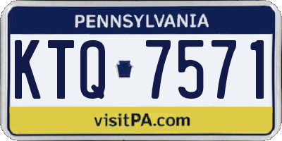 PA license plate KTQ7571