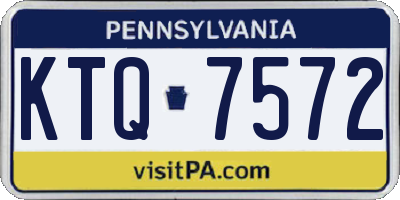PA license plate KTQ7572