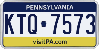 PA license plate KTQ7573