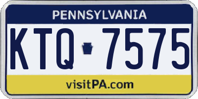 PA license plate KTQ7575