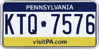 PA license plate KTQ7576