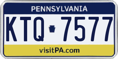 PA license plate KTQ7577