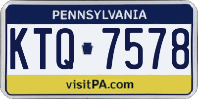 PA license plate KTQ7578