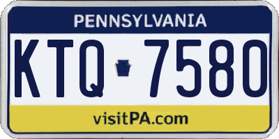 PA license plate KTQ7580